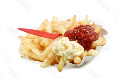 French Fries Red and White