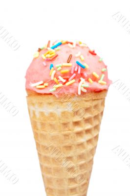 Delicious strawberry ice cream