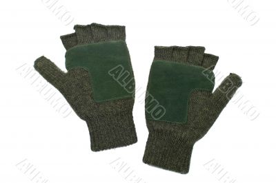 Woolen fingerless gloves