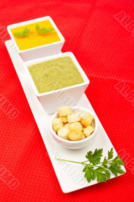 Spinach and carrots puree