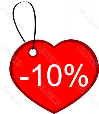 Heart gift tag