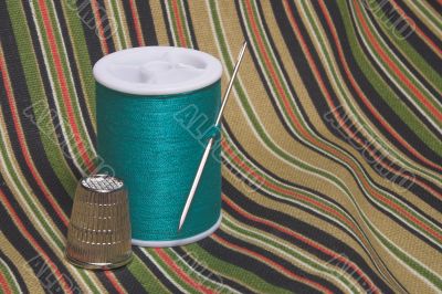 Sewing Thread and Thimble