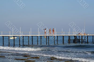 on pier