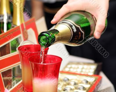 champagne bottle
