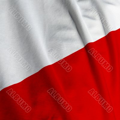 Polish Flag Closeup