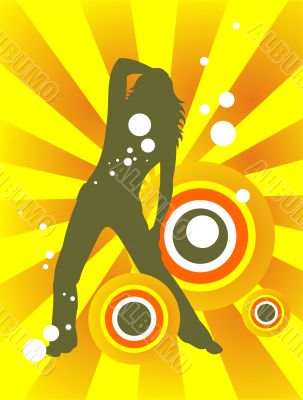 Woman on a yellow background