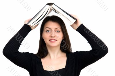 woman with book
