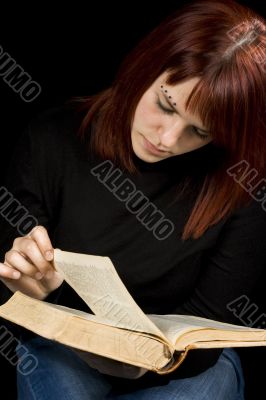 Girl reading a book
