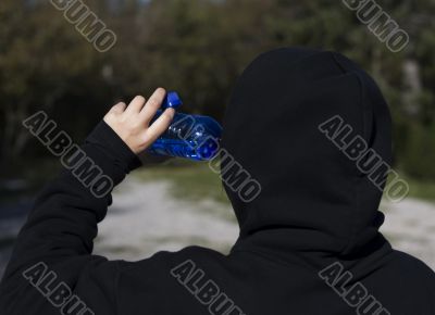 Girl drinking water