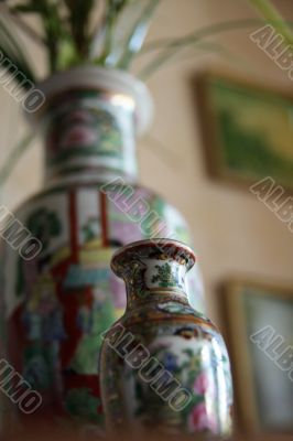 The Chinese vases.