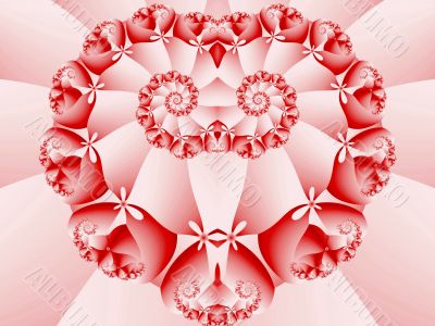 Layered Spiraling Heart Abstract Background