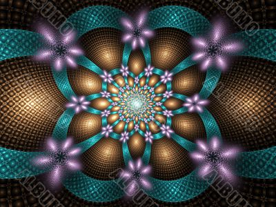 Kaleidoscopic Ribbons Abstract Background