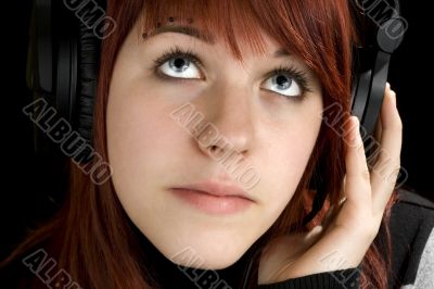 Girl listening to music