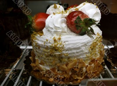 Strawberry And Cream Birthday Cake