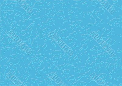 Blue background, covered with droplets of water