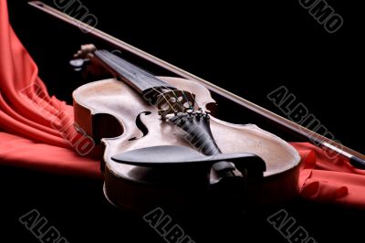 violin with fiddlestick