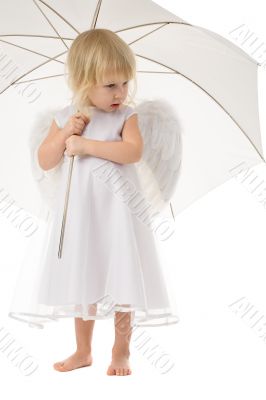 angel with umbrella