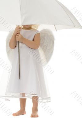 angel with umbrella