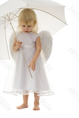 angel with umbrella