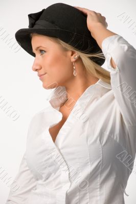 woman in hat