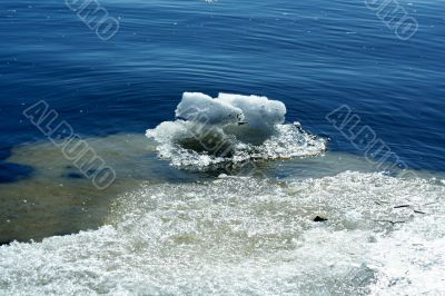 Ice on river