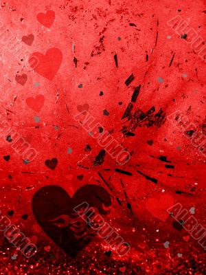 Valentine grunge card