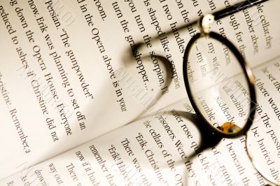 Glasses over a book