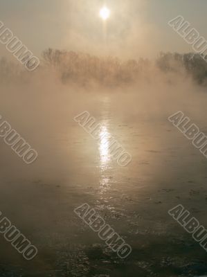 Ice on the river