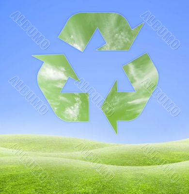 Ecology recycling symbol