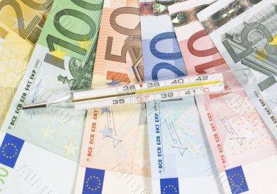 Thermometer and money