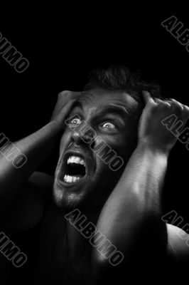Screaming man
