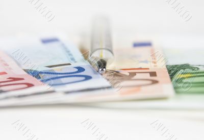Termometer on banknotes