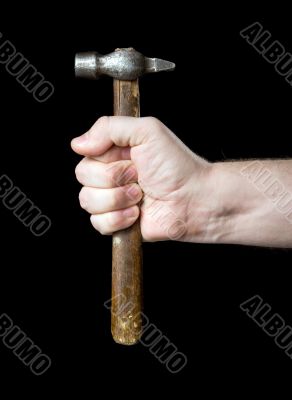 Hammer in a hand