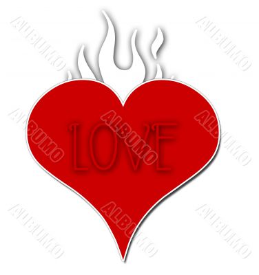 Flaming Love heart