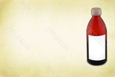 glass bottle with blank label