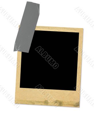 old photo frame taped