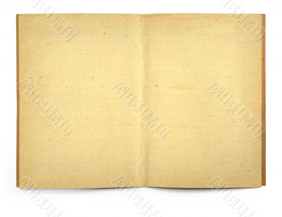 open old blank exercise book