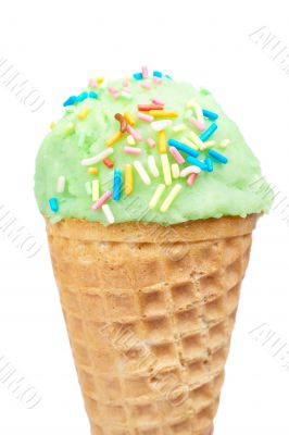 Delicious ice cream cone