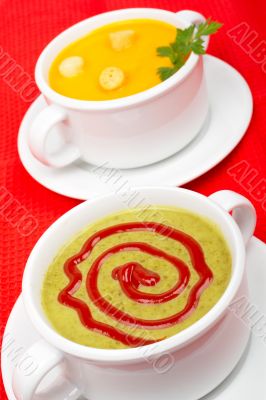 Spinach and carrots puree