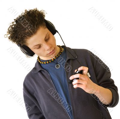 Boy is listening