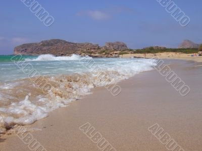 Sandy beach in Crete