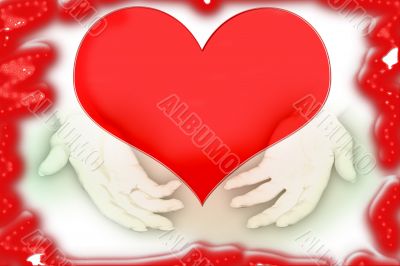 scene of the hands and heart