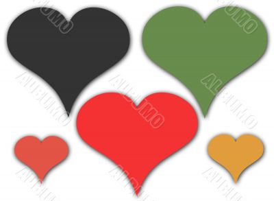 Coloured Hearts