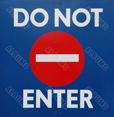 Do not enter sign.