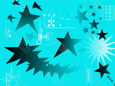 Stars and tech elements