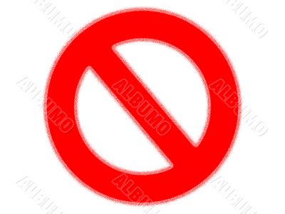 A blurry Red No Symbol