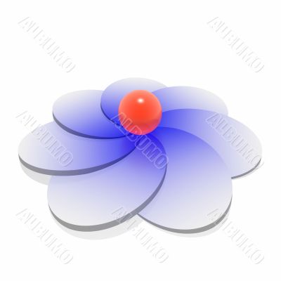 sphere on flower