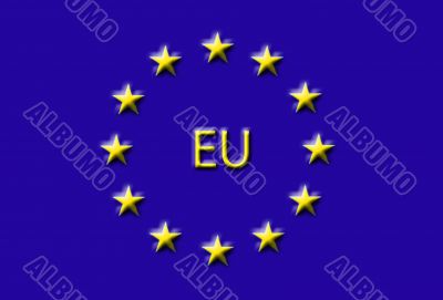 Embossed EU flag