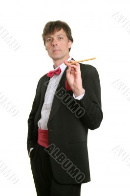 evening dressed man