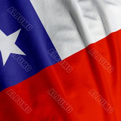 Chilean Flag Closeup